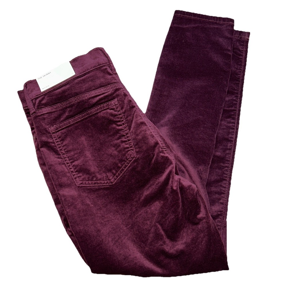 NWT Ann Taylor The Skinny Midrise‎ Red Velvet Jeans, Women's Size 10